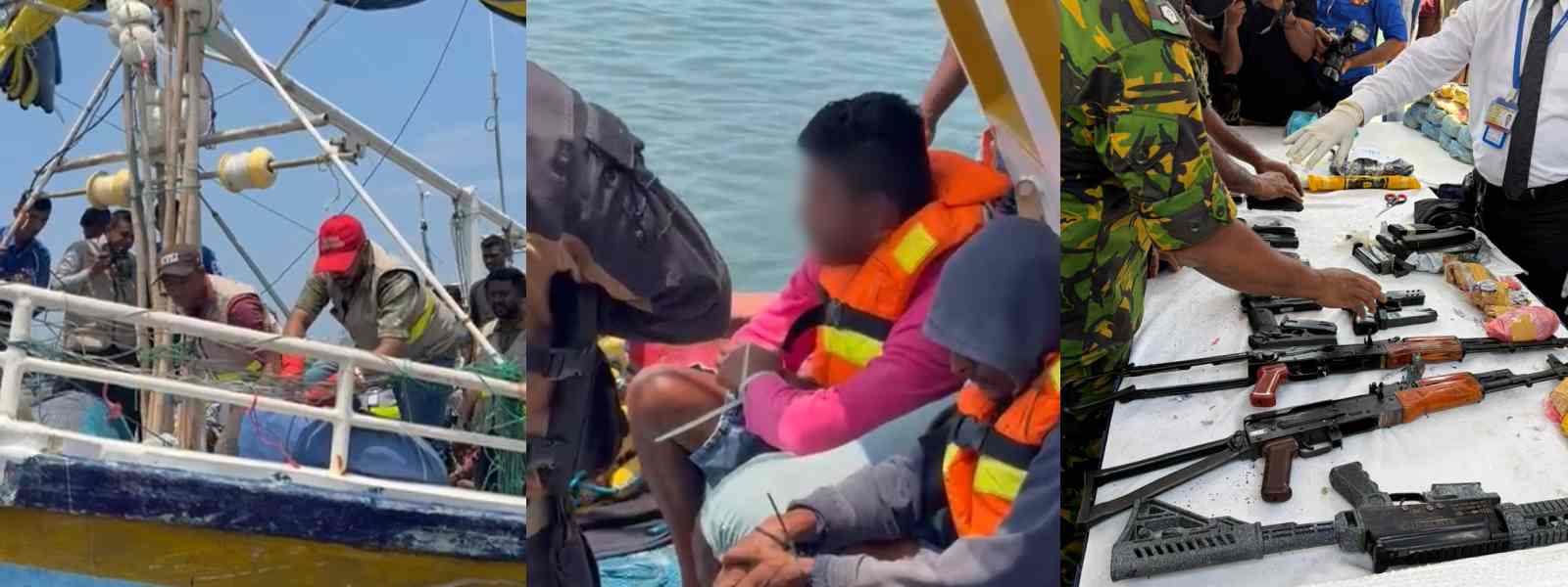 දකුණු මුහුදේදී භාරයට ගත් යාත්‍රාවෙන් ගිනිඅවි රැසක්